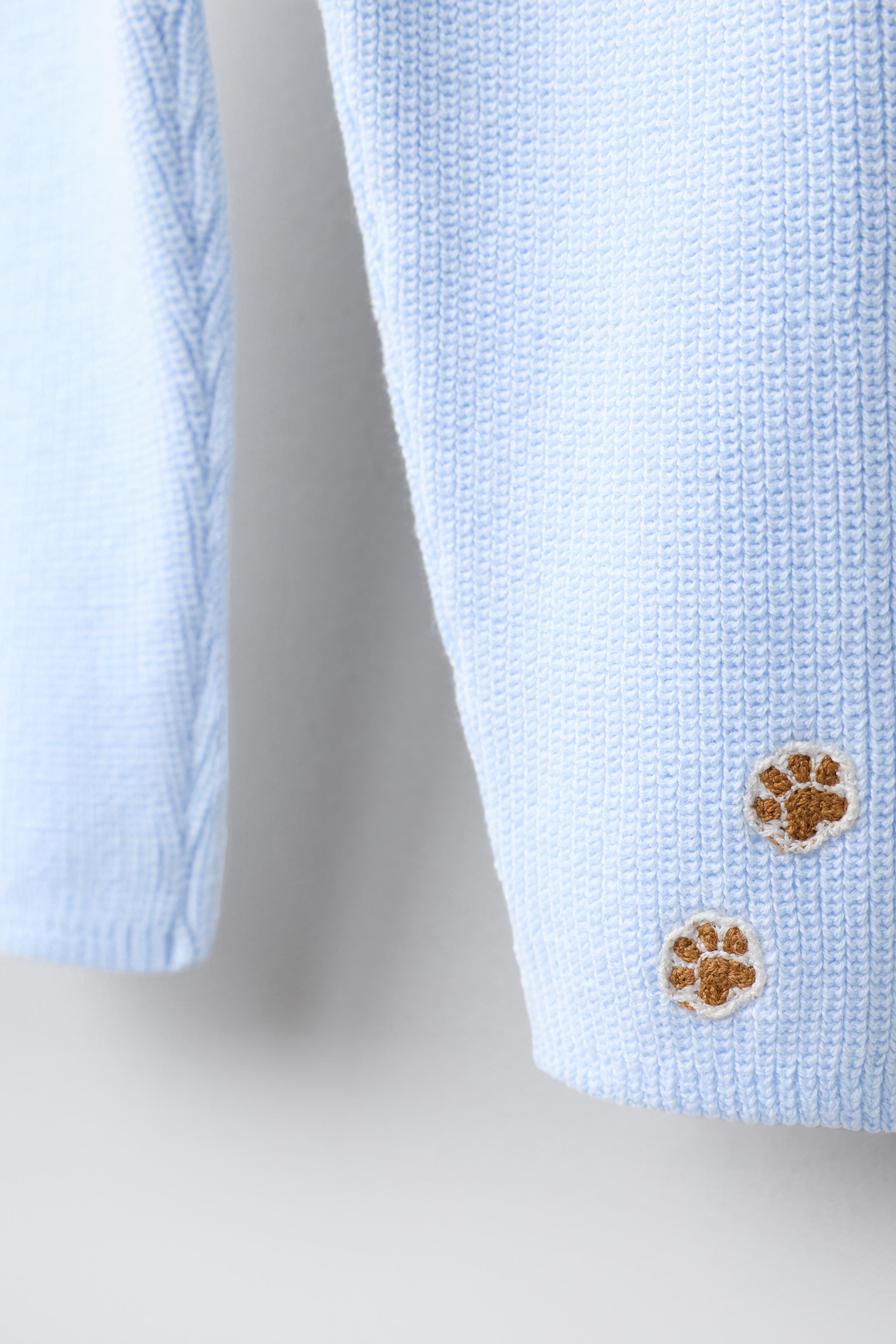 EMBROIDERED KNIT PANTS